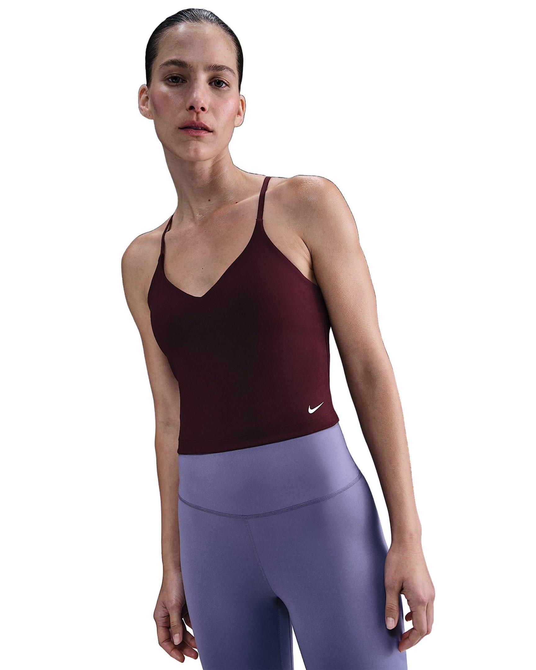 Nike Women's Indy Light-Support Padded Sports Bra Tank - Burgundy - BURGUNDY
